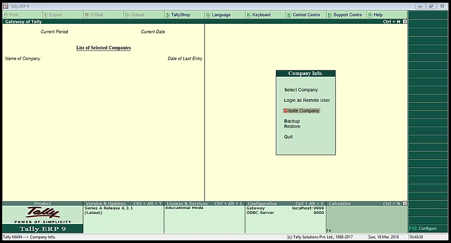 Tally mcq solution image